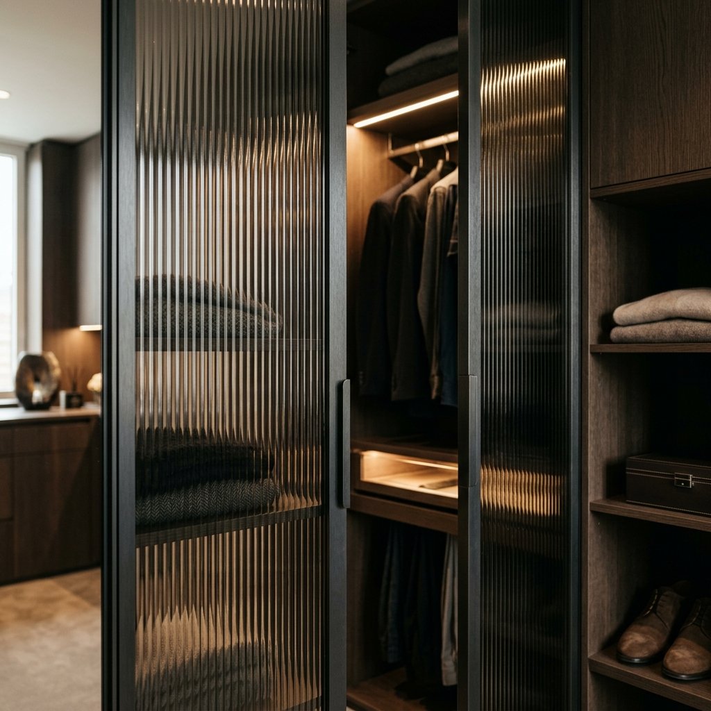 Tinted Fluted Glass Wardrobe Profile