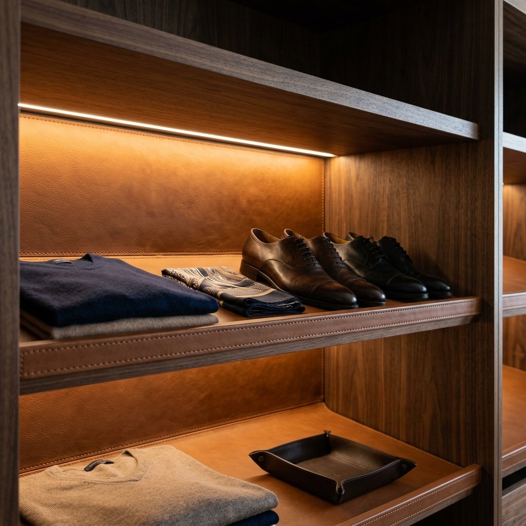 Luxury Wardrobe Integrated LED Shelving